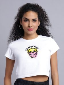 Women Spray Paint Skull T-Shirt
