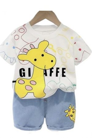 I.T T-shirt and Short Set for Baby Boys & Baby Girls, Printed Half Sleeves Clothing Set for Kids