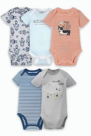 LUAY 100% Organic Cotton Onesie Jumpsuit for Newborns & Infants | Ultra-Soft Bodysuit Romper With Multiple Prints & Designs