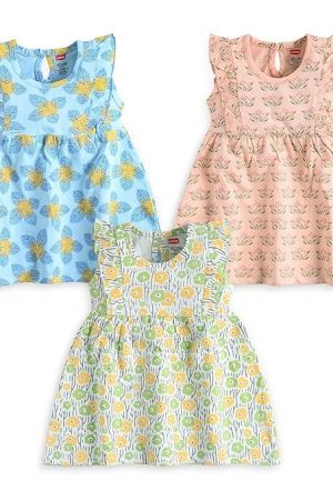 LuvLap Girl's Cotton H/S Frock