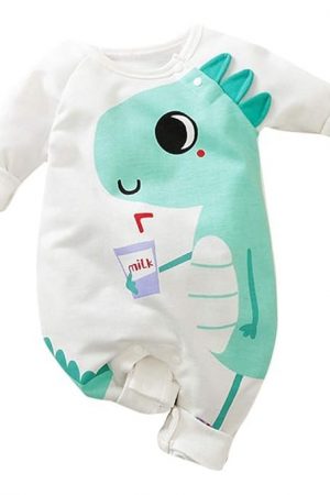 Hopscotch Boys and Girls Cotton Graphic Print Bodysuit In White Color
