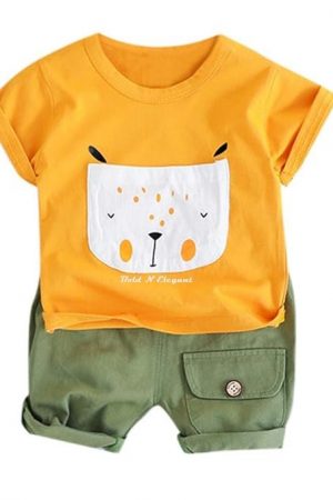 Bold N Elegant Unisex Child Cotton Solid - Be Bold Inside & Elegant Outside T-Shirt And Shorts Clothing Set